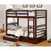 California Iv Black, Walnut, Gray, & White Twin/Twin Bunk Bed - Furniture Stars (Chicago, IL)