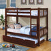 Cameron Dark Walnut, White & Gray Full/Full Bunk Bed - Furniture Stars (Chicago, IL)