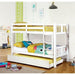Cameron Dark Walnut, White & Gray Full/Full Bunk Bed - Furniture Stars (Chicago, IL)
