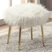 Caoimhe White/Gold Ottoman - Furniture Stars (Chicago, IL)