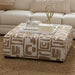 CARLETON Ottoman, Ivory/Tan - Furniture Stars (Chicago, IL)