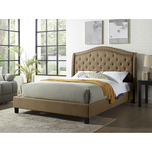 Carly Cal.King, E.King, Full, & Queen Bed Grey & Brown - Furniture Stars (Chicago, IL)