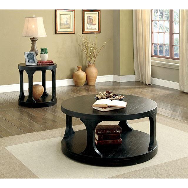 Carrie Antique Black Coffee Table - Furniture Stars (Chicago, IL)