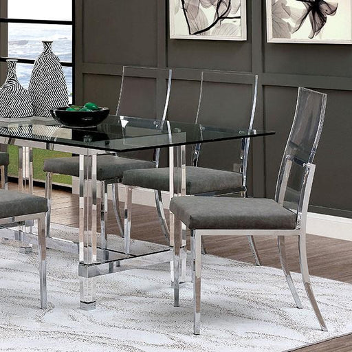 Casper Chrome Dining Table - Furniture Stars (Chicago, IL)