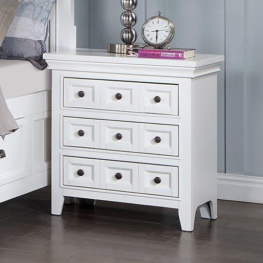 CASTILE Night Stand w/ USB, White - Furniture Stars (Chicago, IL)