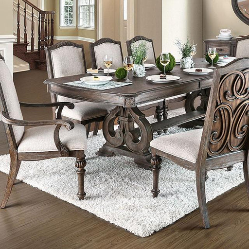 ARCADIA Rustic Natural Tone, Ivory Dining Table - Furniture Stars (Chicago, IL)