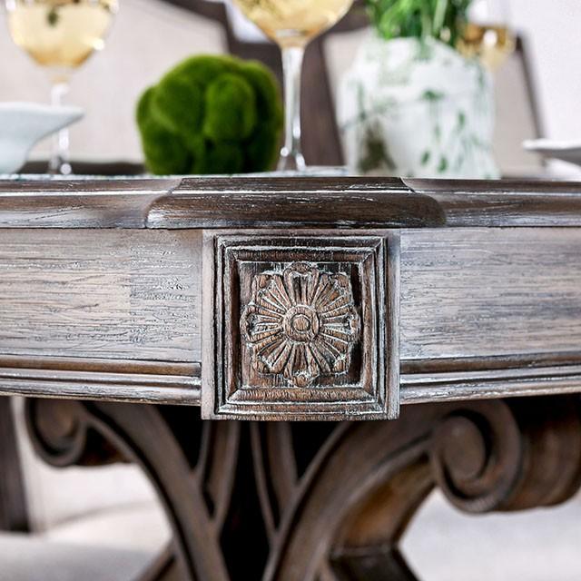 ARCADIA Rustic Natural Tone, Ivory Dining Table - Furniture Stars (Chicago, IL)