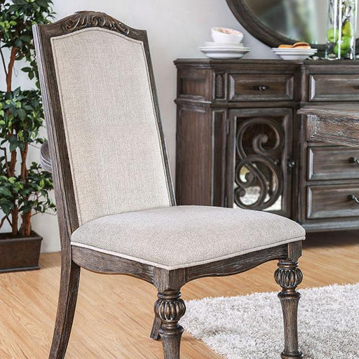 ARCADIA Rustic Natural Tone/ Ivory Side Chair (2/CTN) - Furniture Stars (Chicago, IL)