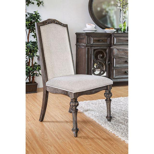 ARCADIA Rustic Natural Tone/ Ivory Side Chair (2/CTN) - Furniture Stars (Chicago, IL)