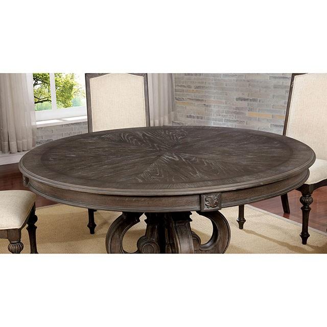 Arcadia Rustic Natural Tone Round Dining Table - Furniture Stars (Chicago, IL)