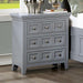 CASTLILE Night Stand w/ USB, Gray - Furniture Stars (Chicago, IL)