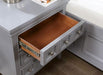 CASTLILE Night Stand w/ USB, Gray - Furniture Stars (Chicago, IL)