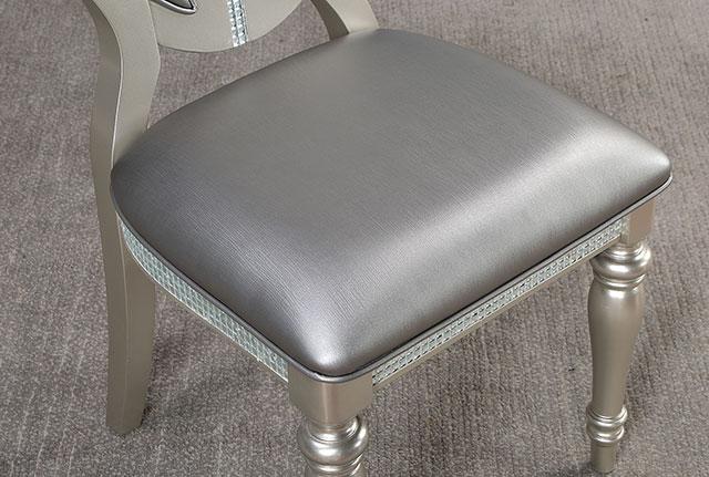 CATHALINA Side Chair (2/CTN), Silver - Furniture Stars (Chicago, IL)