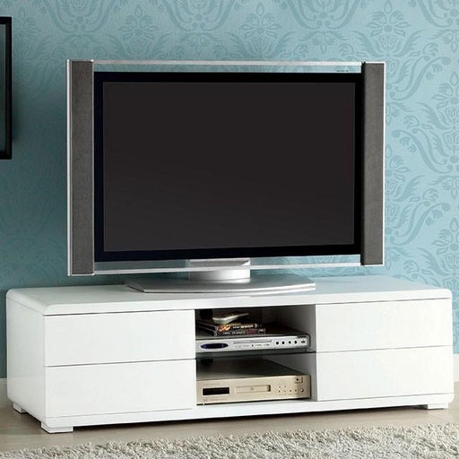 Cerro White 59" TV Console, White - Furniture Stars (Chicago, IL)