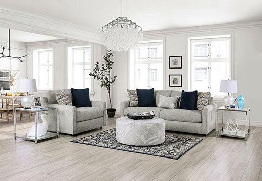 CHANCERY Chair & Half, Gray/Navy - Furniture Stars (Chicago, IL)
