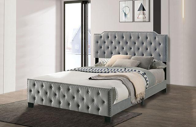 Charlize Bed Grey & Navy - Furniture Stars (Chicago, IL)