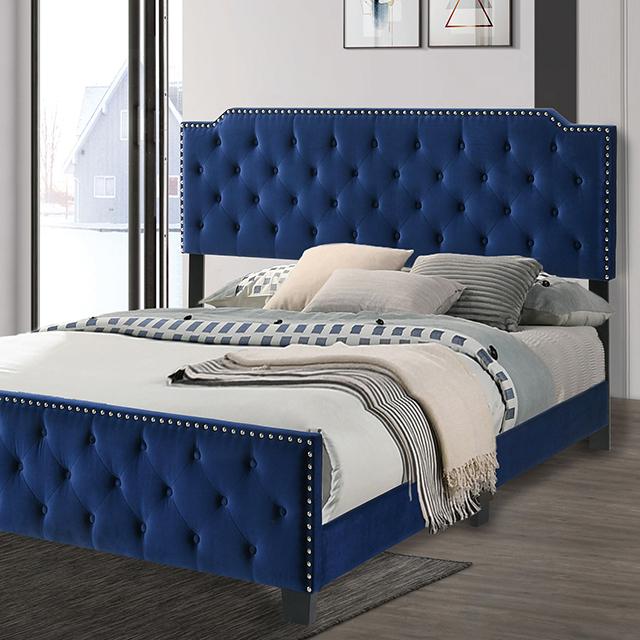 Charlize Bed Grey & Navy - Furniture Stars (Chicago, IL)