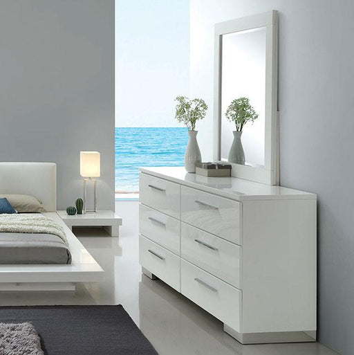 Christie Glossy White Dresser - Furniture Stars (Chicago, IL)