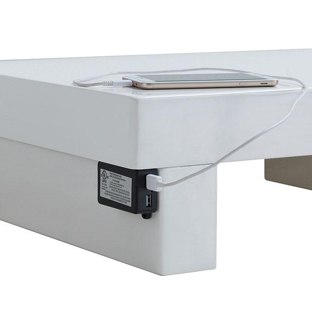 Christie Glossy White Night Stand - Furniture Stars (Chicago, IL)