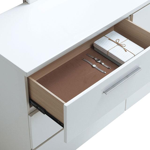 Christie Glossy White Dresser - Furniture Stars (Chicago, IL)