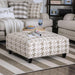 Christine Light Gray/Pattern Ottoman - Furniture Stars (Chicago, IL)