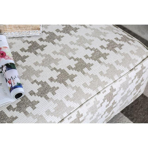 Christine Light Gray/Pattern Ottoman - Furniture Stars (Chicago, IL)