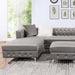 CIABATTONI Sectional, Gray - Furniture Stars (Chicago, IL)