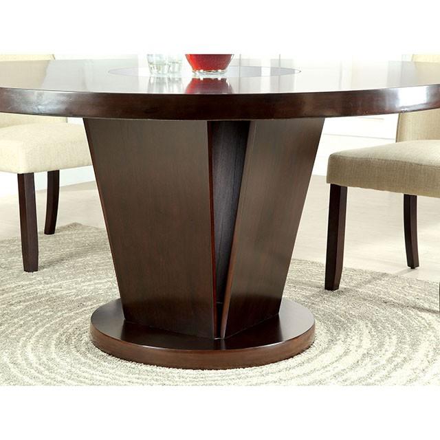 Cimma Espresso Round Dining Table - Furniture Stars (Chicago, IL)