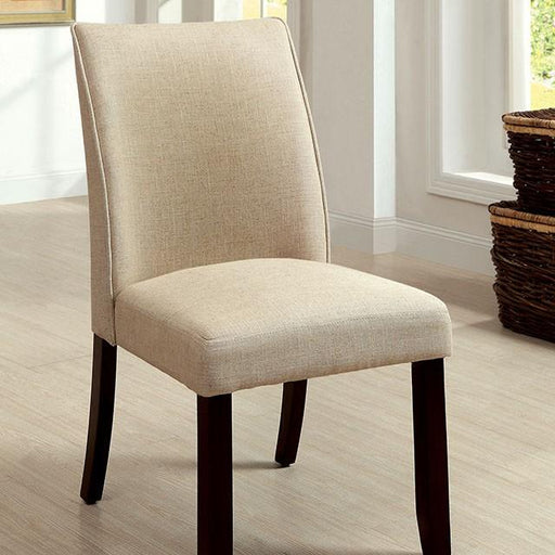 Cimma Espresso/Ivory Side Chair (2/CTN) - Furniture Stars (Chicago, IL)