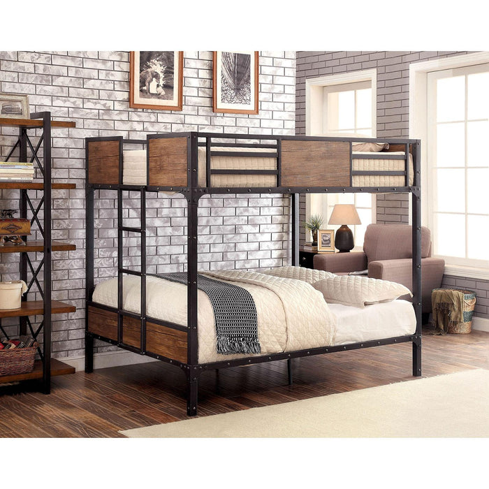CLAPTON Black Full/Full Bunk Bed - Furniture Stars (Chicago, IL)