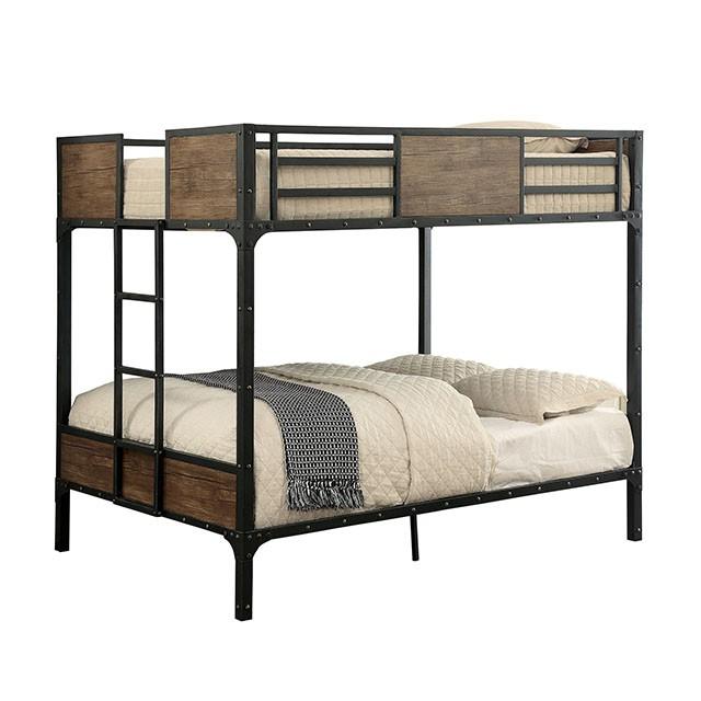 CLAPTON Black Full/Full Bunk Bed - Furniture Stars (Chicago, IL)