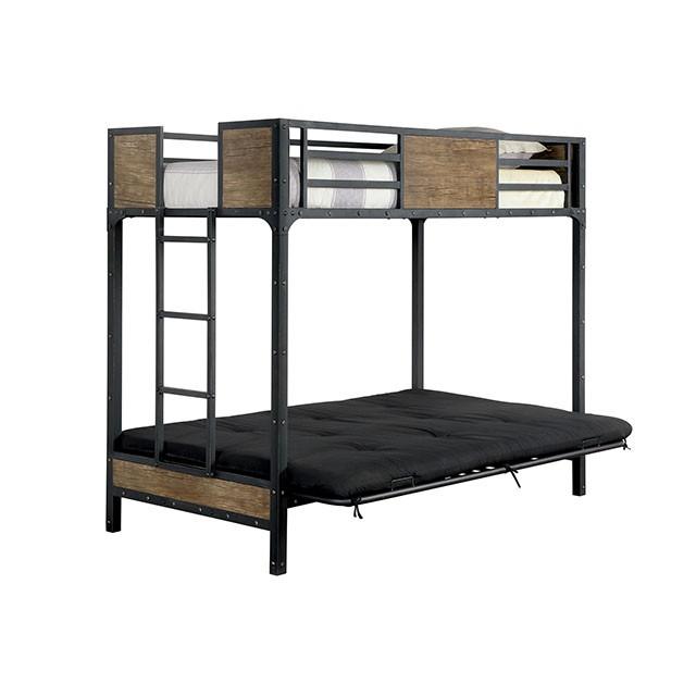 CLAPTON Black Twin Bed w/ Futon Base - Furniture Stars (Chicago, IL)