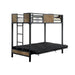 CLAPTON Black Twin Bed w/ Futon Base - Furniture Stars (Chicago, IL)