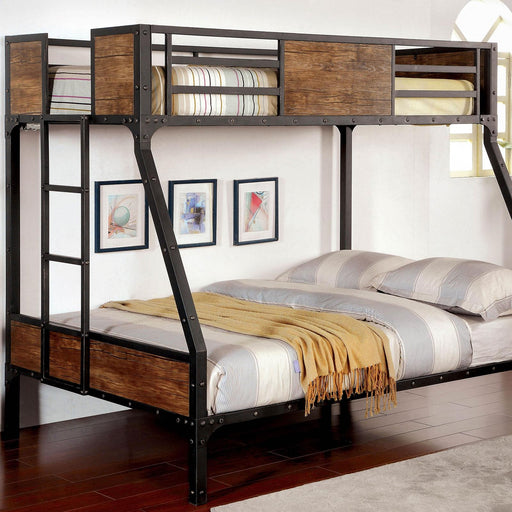 CLAPTON Black Twin/Full Bunk Bed - Furniture Stars (Chicago, IL)