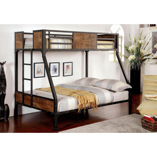 CLAPTON Black Twin/Full Bunk Bed - Furniture Stars (Chicago, IL)