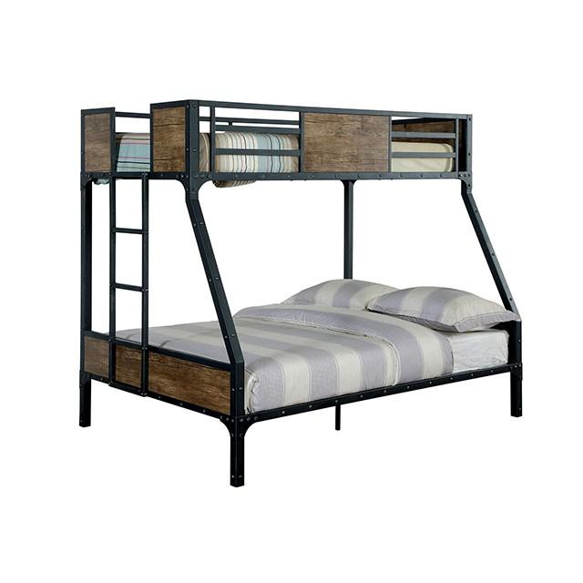 CLAPTON Black Twin/Full Bunk Bed - Furniture Stars (Chicago, IL)
