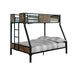 CLAPTON Black Twin/Full Bunk Bed - Furniture Stars (Chicago, IL)