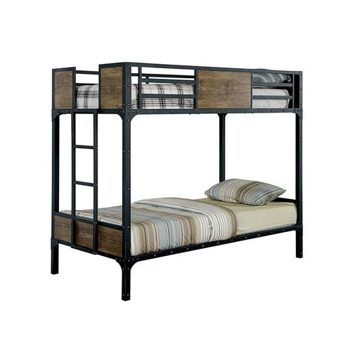 CLAPTON Black Twin/Twin Bunk Bed - Furniture Stars (Chicago, IL)