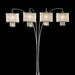Claris Ivory/Chrome Arch Lamp, Hanging Crystal - Furniture Stars (Chicago, IL)