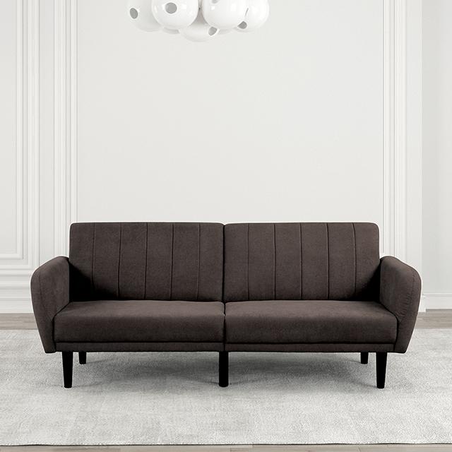 Aristide Futon Sofa Grey & Brown - Furniture Stars (Chicago, IL)