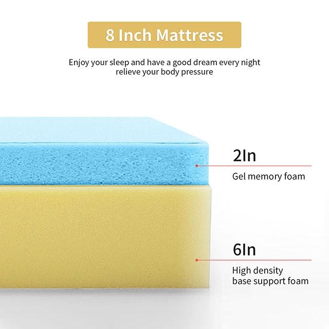 Artemisia 8" Memory Foam Mattress - Furniture Stars (Chicago, IL)