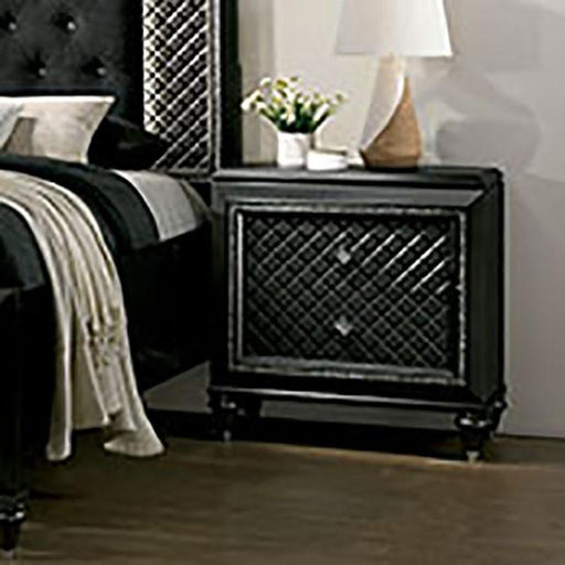 Demetria Metallic Gray Night Stand - Furniture Stars (Chicago, IL)