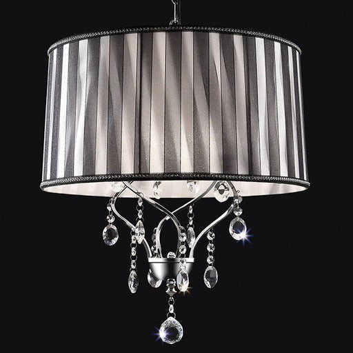 Arya Black/Chrome Ceiling Lamp, Hanging Crystal - Furniture Stars (Chicago, IL)