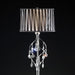Arya Black/Chrome Floor Lamp, Hanging Crystal - Furniture Stars (Chicago, IL)
