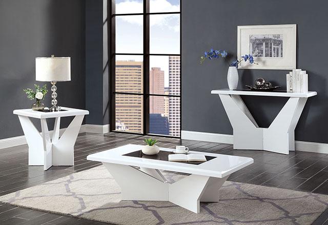 DUBENDORF End Table, White - Furniture Stars (Chicago, IL)