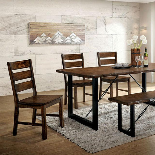Dulce Walnut/Black Dining Table - Furniture Stars (Chicago, IL)