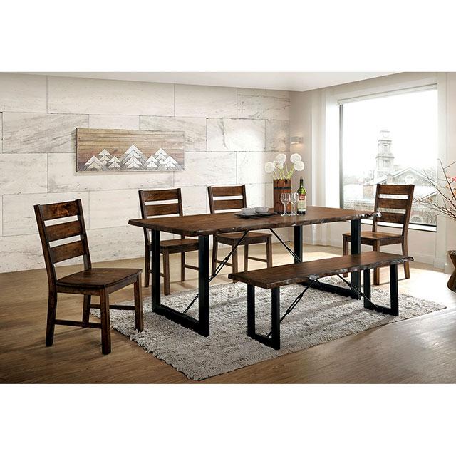 Dulce Walnut/Black Dining Table - Furniture Stars (Chicago, IL)