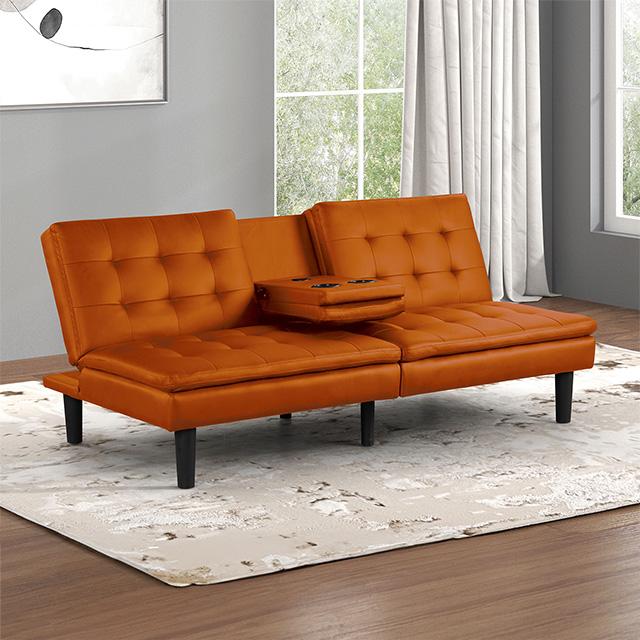 Eidsberg Futon Sofa Bed Orange, Grey, Brown, & Black - Furniture Stars (Chicago, IL)