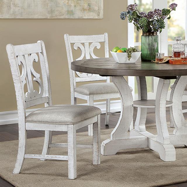 AULETTA Round Dining Table, Gray - Furniture Stars (Chicago, IL)