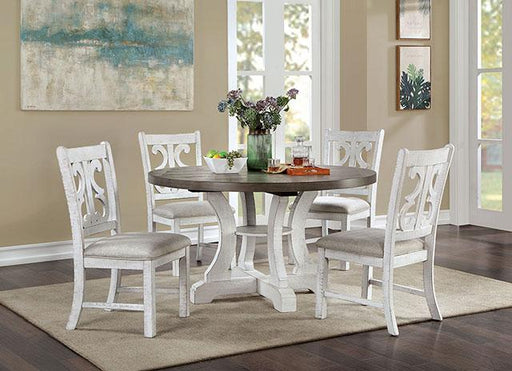 AULETTA Round Dining Table, Gray - Furniture Stars (Chicago, IL)